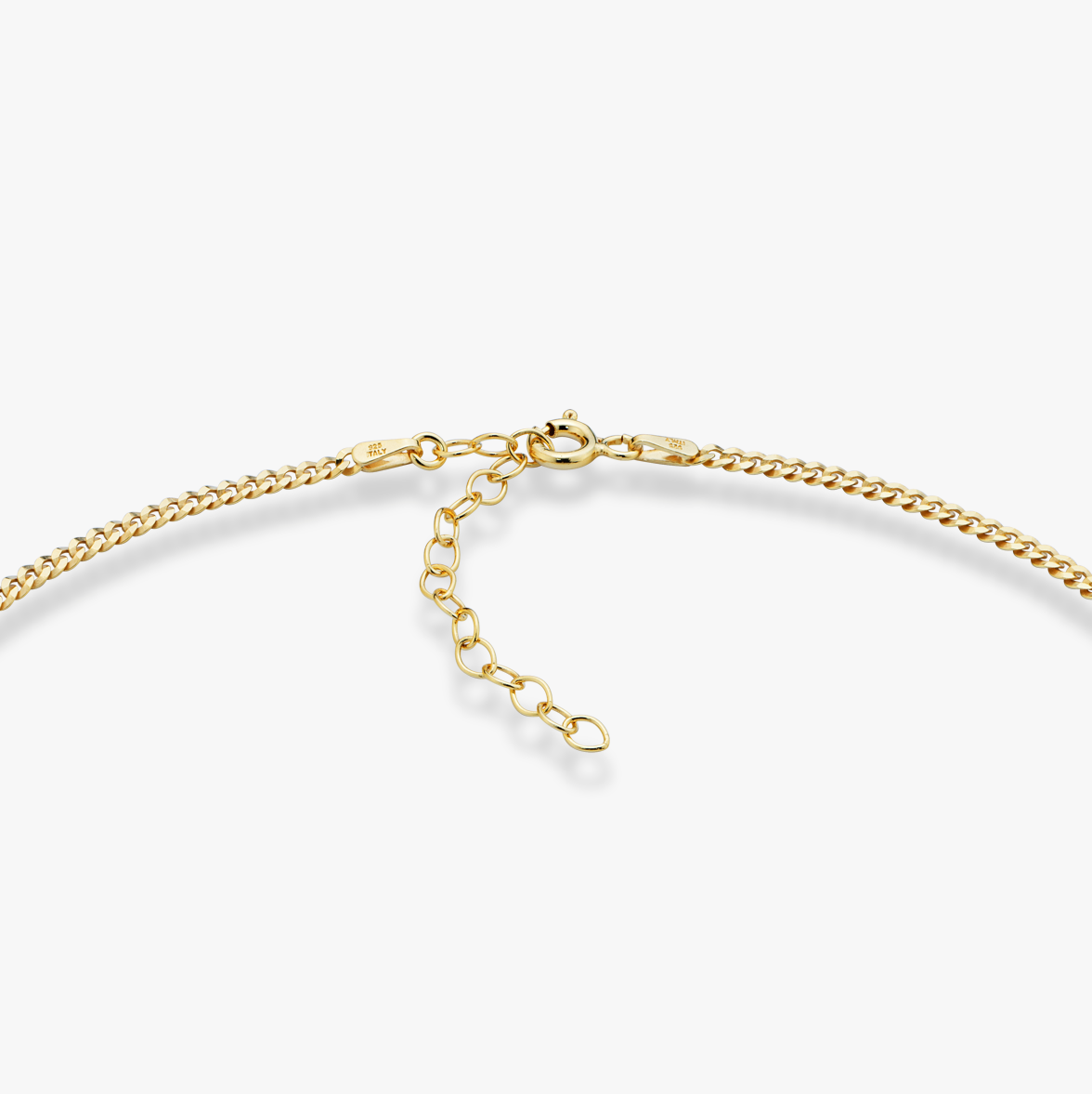 Cuban Adjustable Choker Necklace in 18k Gold Over Sterling Silver, 2.5mm