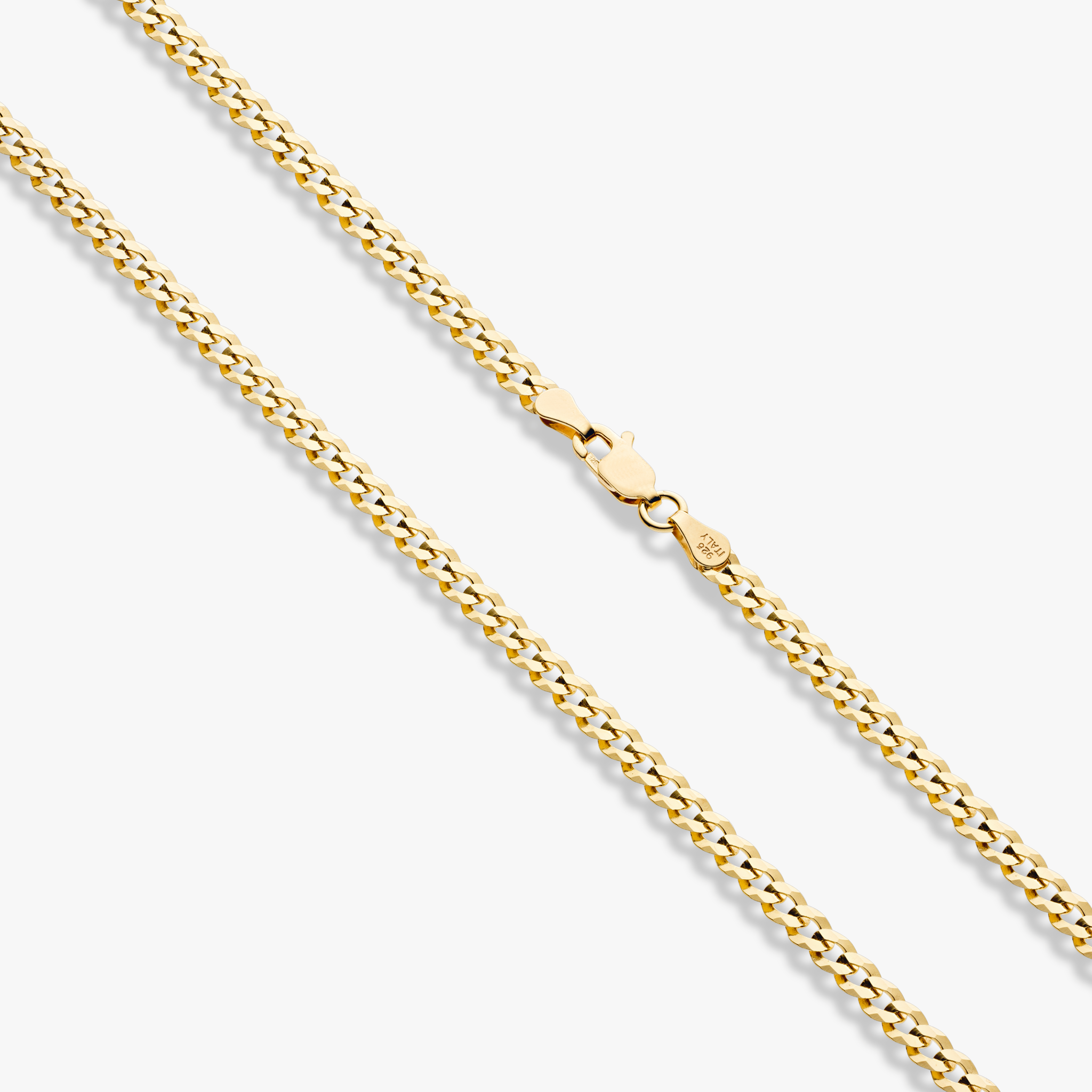 Cuban Anklet in 18k Gold Over Sterling Silver, 3.5mm