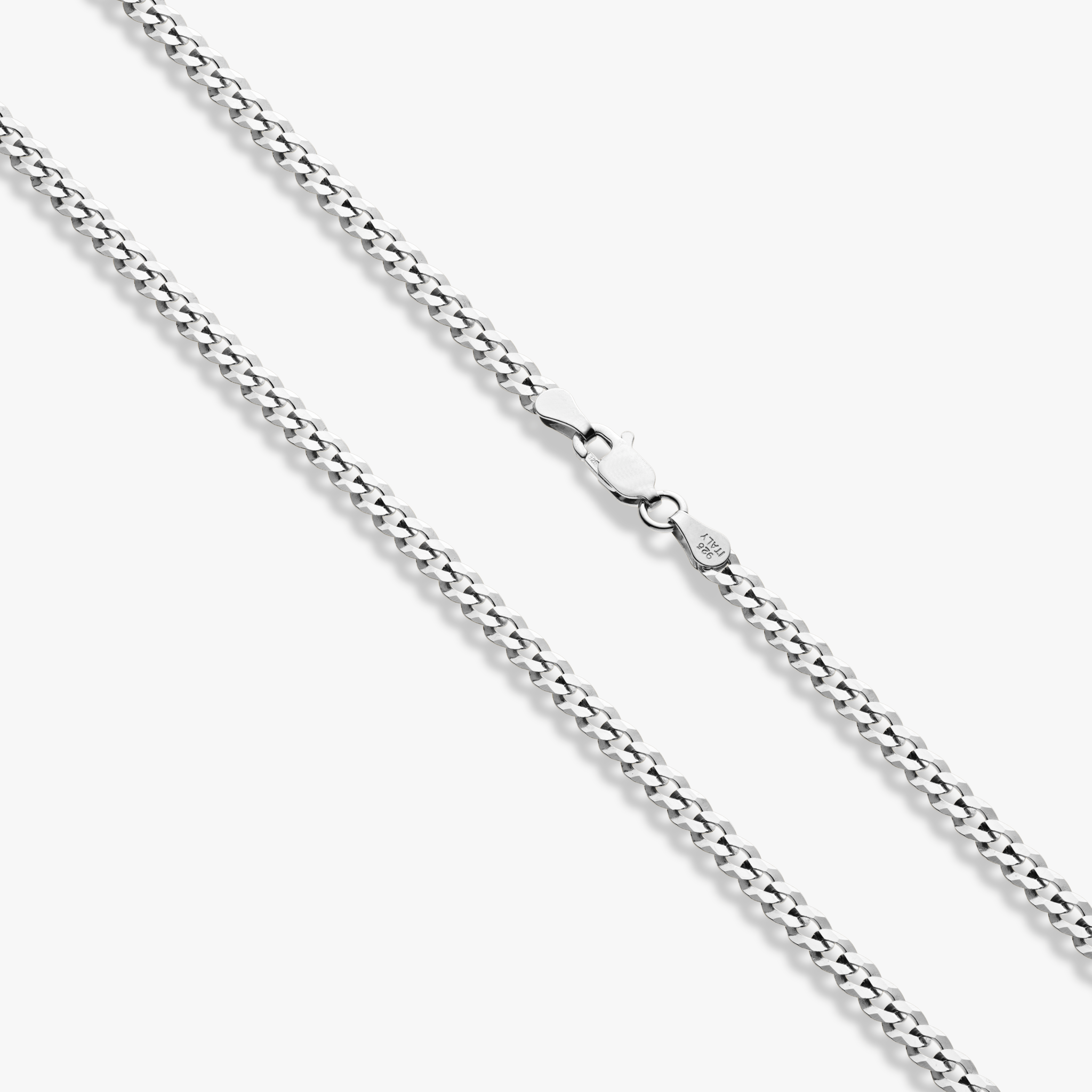Cuban Anklet in Sterling Silver, 3.5mm