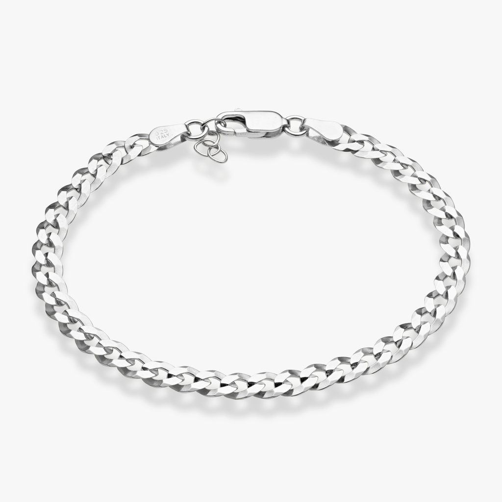 Cuban Chain Bracelet in Sterling Silver, 5mm