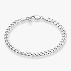 Cuban Chain Bracelet in Sterling Silver, 5mm