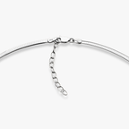 Dome Omega Adjustable Necklace in Sterling Silver, 2.5mm