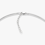 Dome Omega Adjustable Necklace in Sterling Silver, 2mm