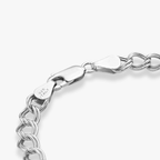 Double Curb Bracelet in Sterling Silver, 6mm