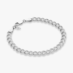 Double Curb Bracelet in Sterling Silver, 6mm