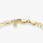 Figaro Chain Bracelet in 18k Gold Over Sterling Silver, 5mm