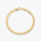 Flat Snake Bracelet in 18k Gold Over Sterling Silver, 4mm