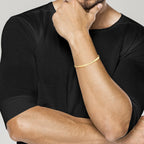 Flat Snake Bracelet in 18k Gold Over Sterling Silver, 4mm