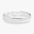 Herringbone Bracelet in Sterling Silver, 10mm