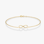 Infinity Beaded Anklet in 18k Gold Over Sterling Silver