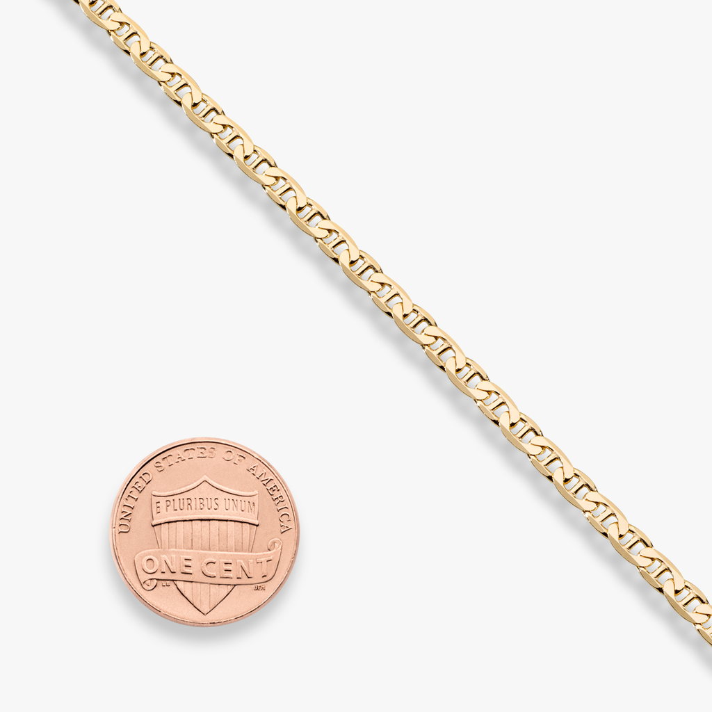 Mariner Anklet in 18k Gold Over Sterling Silver, 3mm