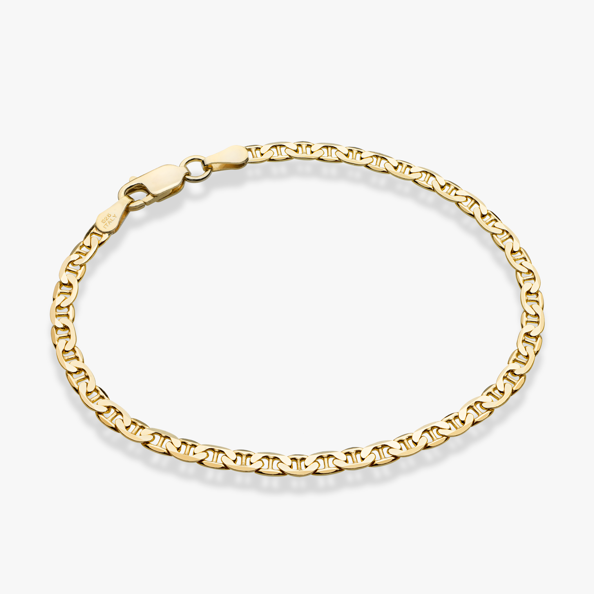 Mariner Chain Bracelet in 18k Gold Over Sterling Silver, 3mm