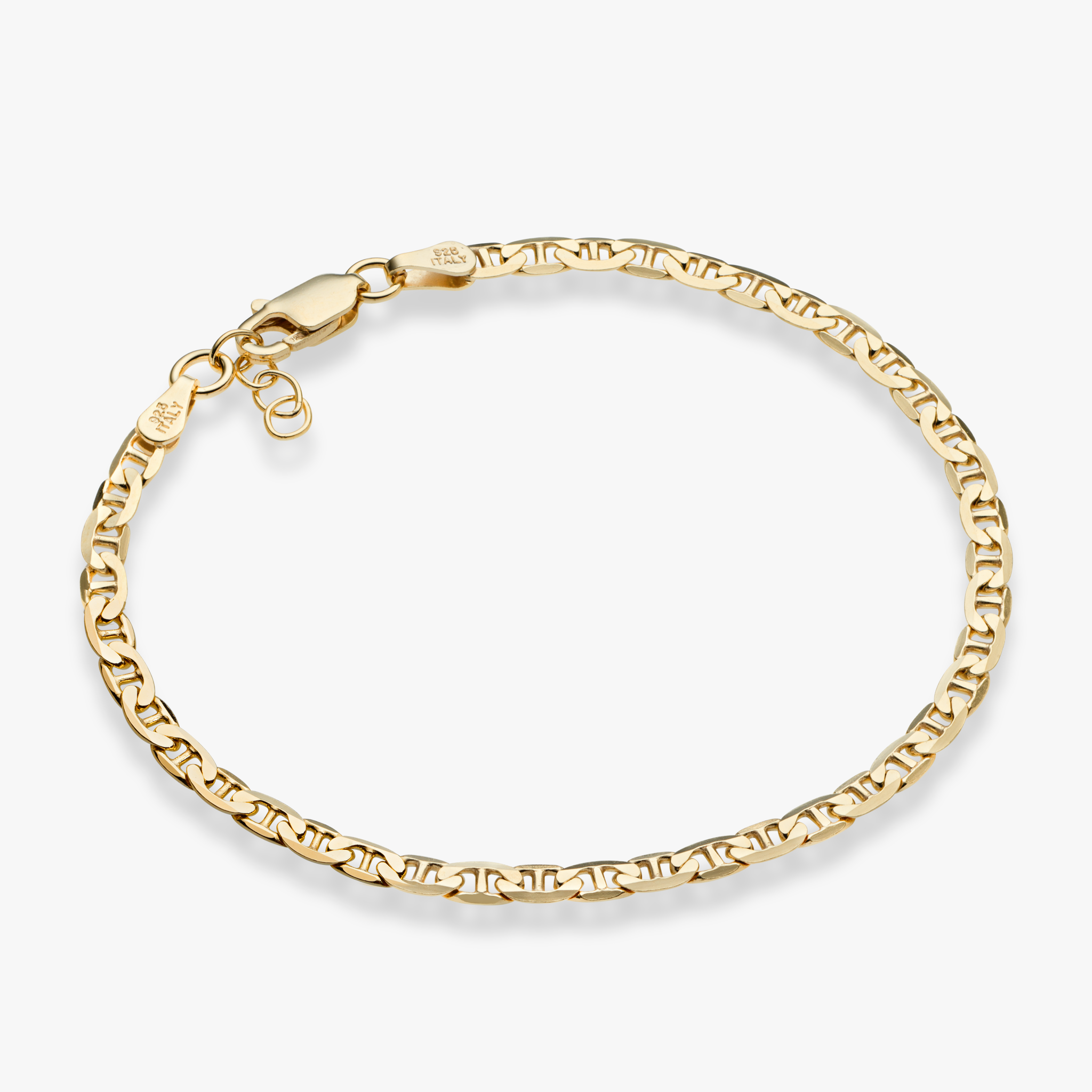 Mariner Chain Bracelet in 18k Gold Over Sterling Silver, 3mm