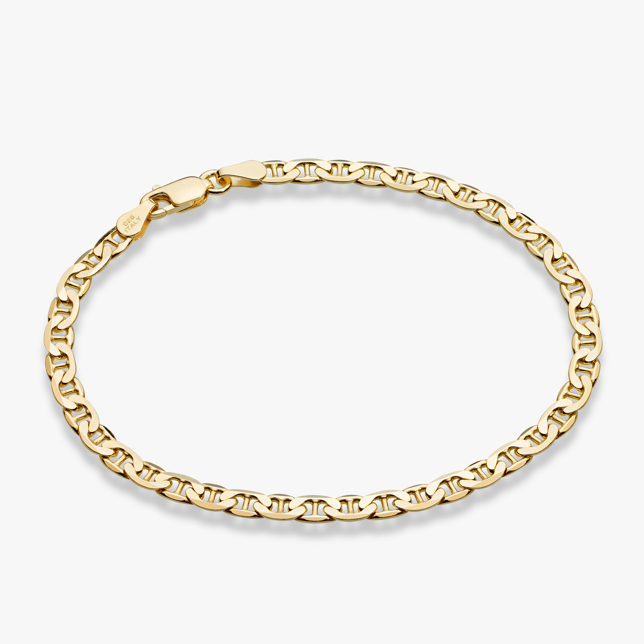 Mariner Chain Bracelet in 18k Gold Over Sterling Silver, 4mm