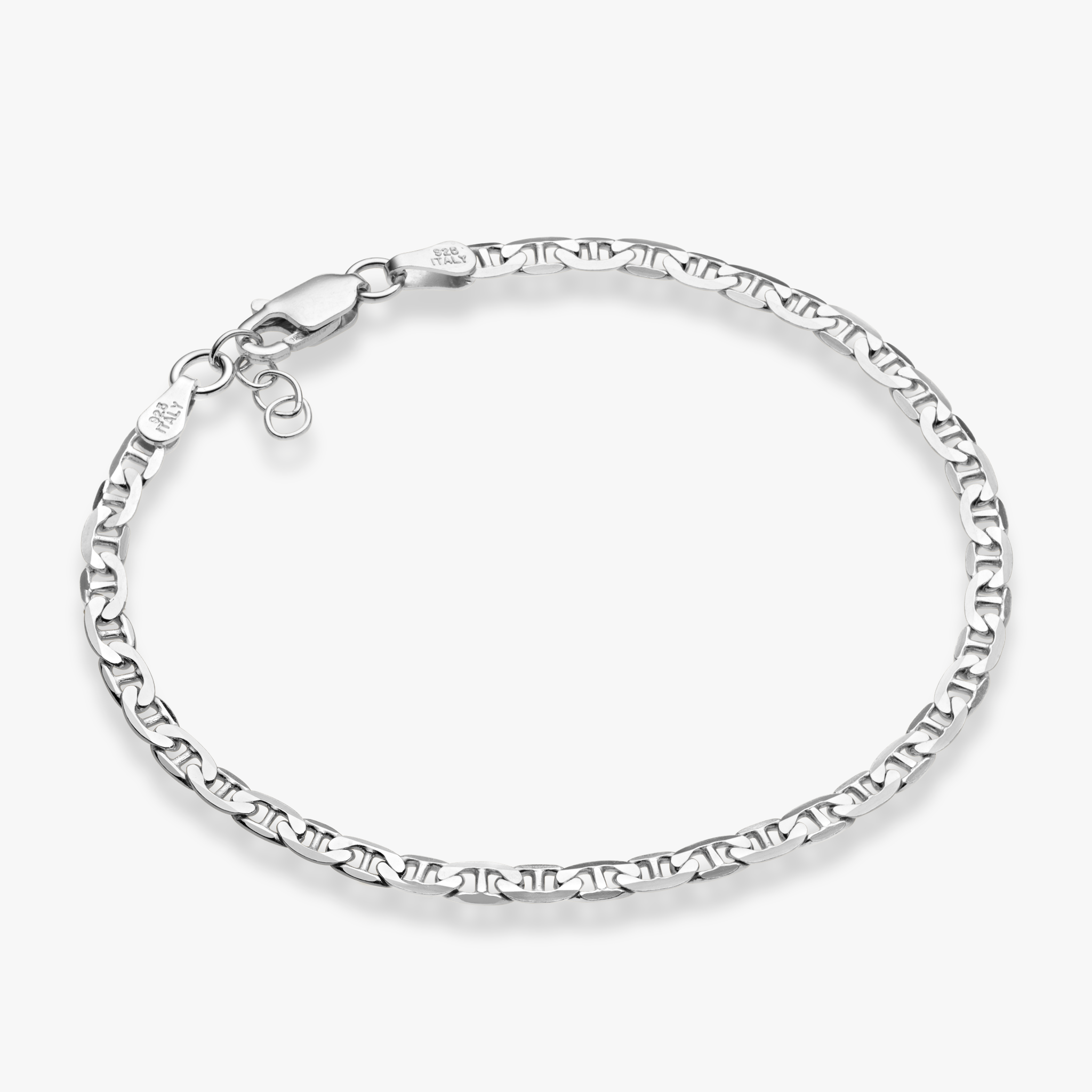 Mariner Chain Bracelet in Sterling Silver, 3mm