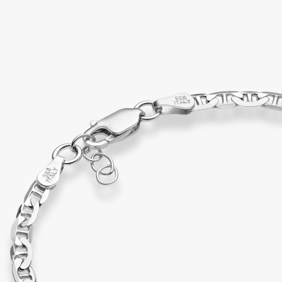Mariner Chain Bracelet in Sterling Silver, 3mm