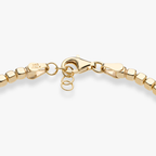 Organic Cube Bead Bracelet in 18k Gold Over Sterling Silver, 2.5mm