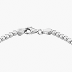 Organic Cube Bead Bracelet in Sterling Silver, 2.5mm
