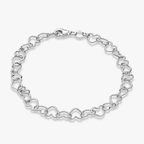 Rolo Heart Bracelet in Sterling Silver, 5mm