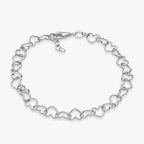 Rolo Heart Bracelet in Sterling Silver, 5mm