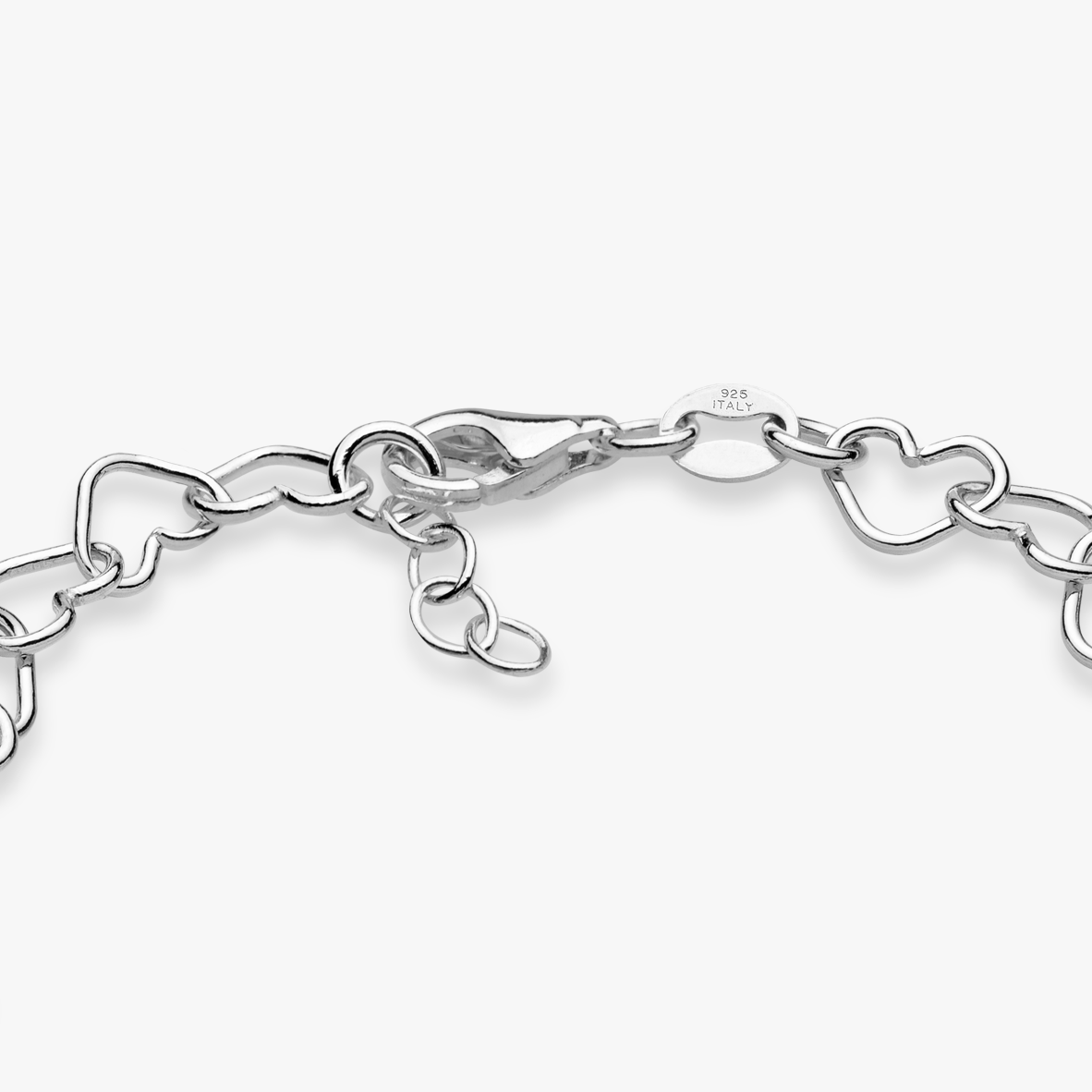 Rolo Heart Bracelet in Sterling Silver, 5mm