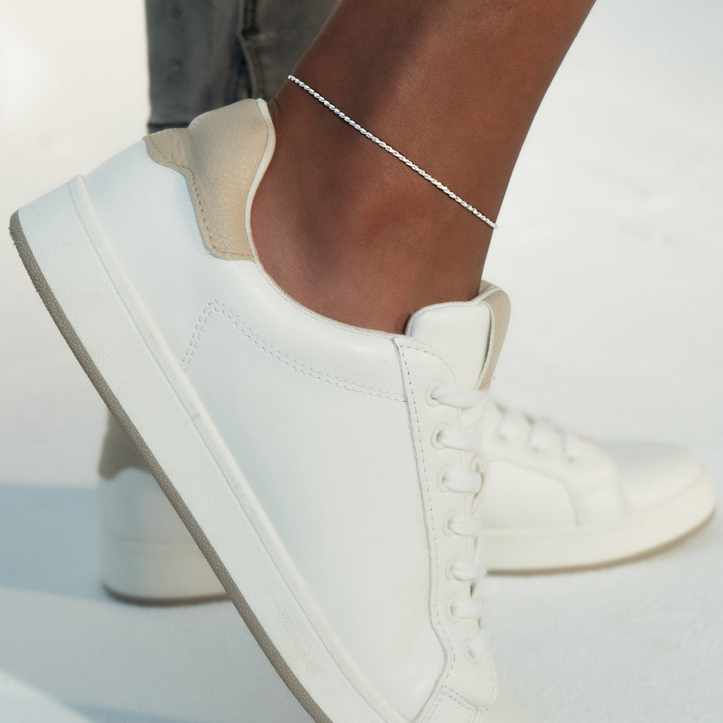 Rope Anklet in Sterling Silver, 1.5mm