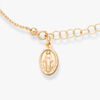 Rosary Adjustable Bracelet in 18k gold over sterling silver