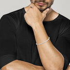 Round Snake Bracelet in Sterling Silver, 3mm