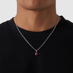 Ruby Stone Pendant (Silver)