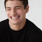 Round Box Chain Necklace in Rhodium Plated Sterling Silver, 2mm