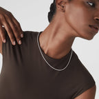 Rope Necklace in Sterling Silver, 2mm