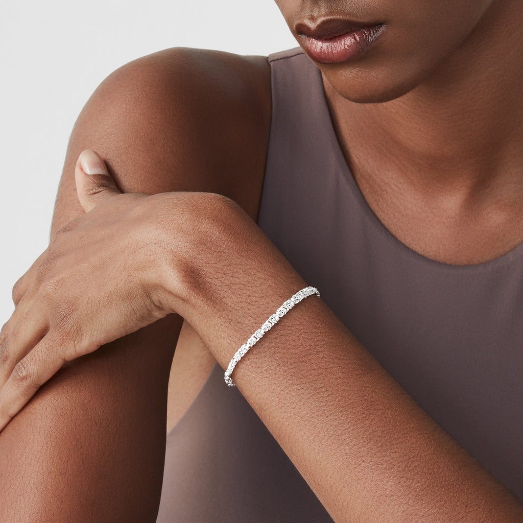 Byzantine Bracelet in Sterling Silver, 4mm