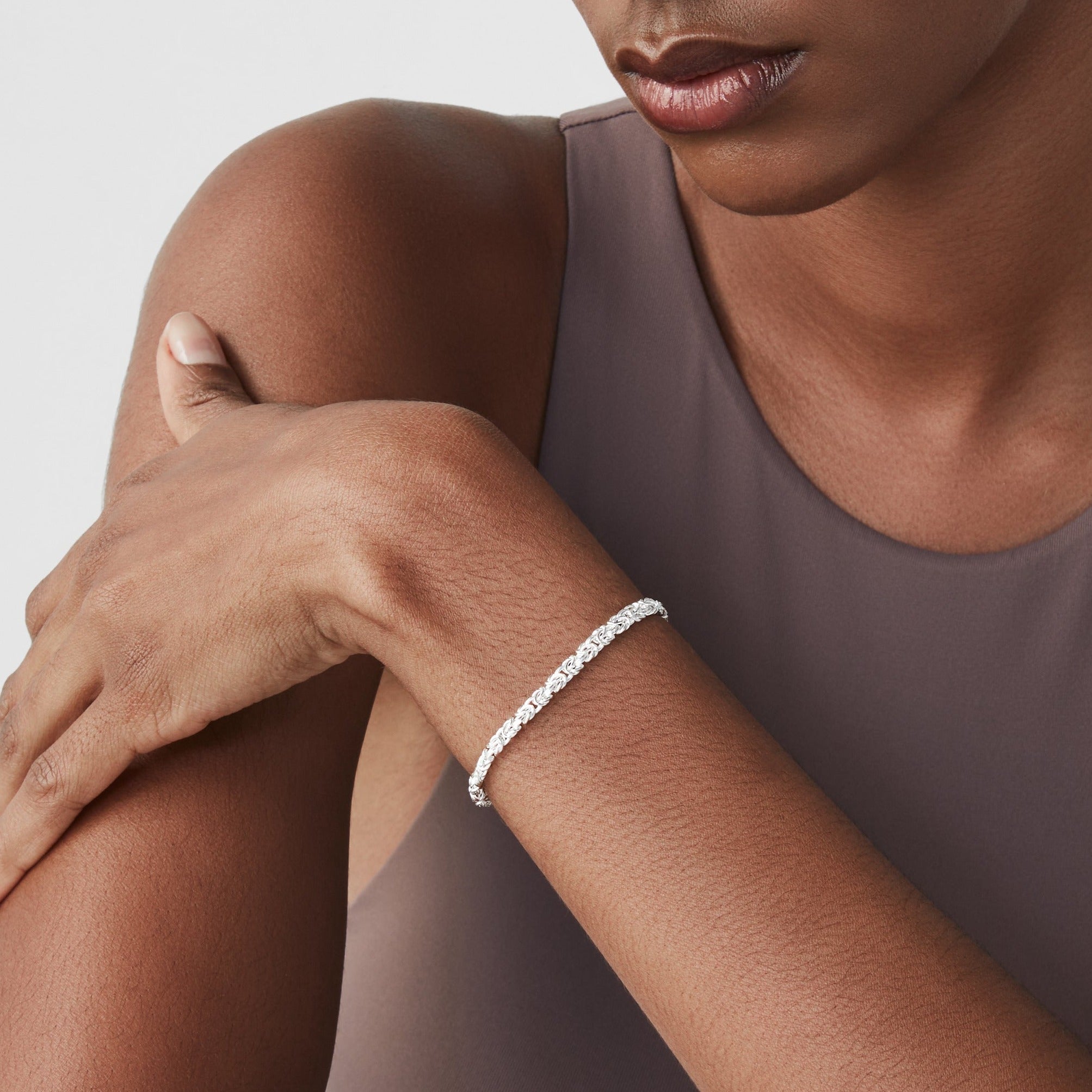 Byzantine Bracelet in Sterling Silver, 4mm