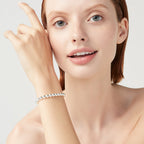 Bead Strand Bracelet in Sterling Silver, 6mm