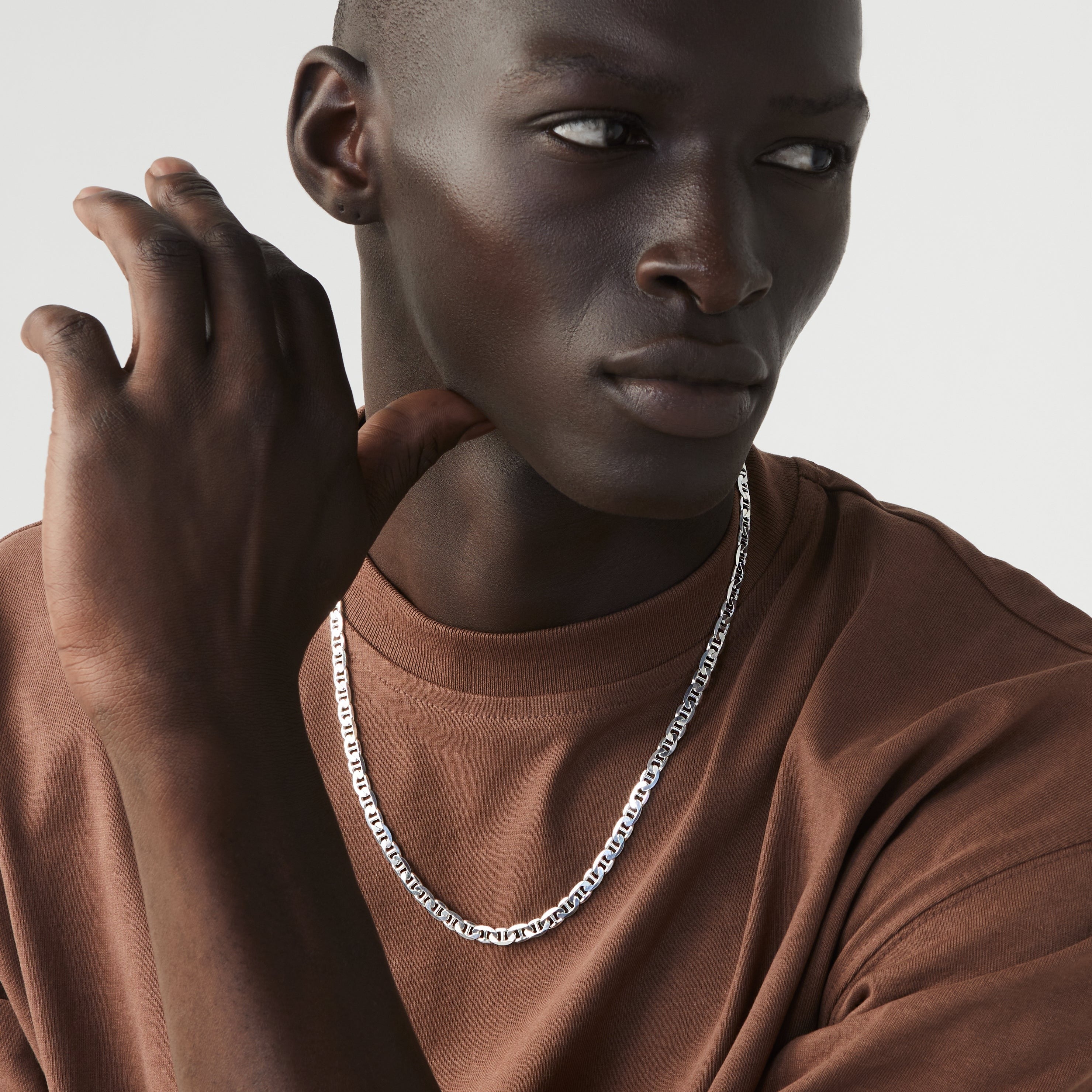 Mariner Chain Necklace in Sterling Silver, 6mm