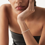 Rolo Heart Bracelet in Sterling Silver, 5mm