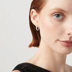 Lightweight Hoop Earrings in Sterling Silver, 16mm diameter