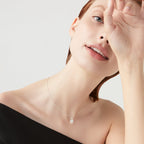 Adjustable Initial Pendant Necklace in Sterling Silver