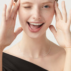 Paperclip Chain Necklace in Sterling Silver, 2mm