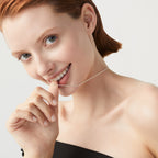 Paperclip Chain Necklace in Sterling Silver, 2mm