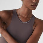 Round Box Chain Necklace in Sterling Silver, 2mm