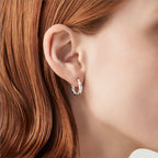 Lightweight Twisted Hoop Earrings in Sterling Silver