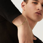 Cuban Chain Bracelet in 18k Gold Over Sterling Silver, 5mm