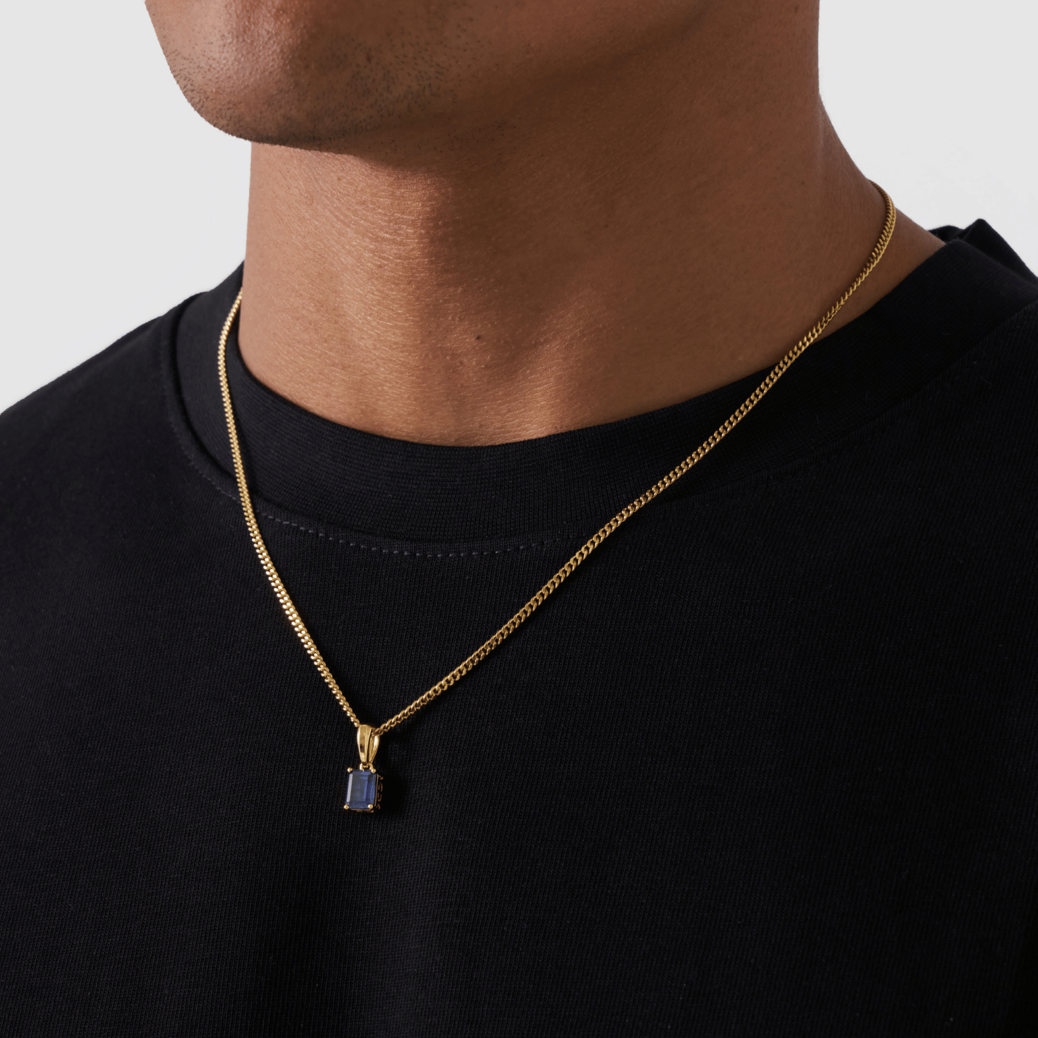 Sapphire Stone Pendant (Gold)