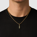 Mini Emerald Stone Totem (Gold)