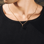 Onyx Stone Pendant (Gold)