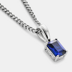 Sapphire Stone Pendant (Silver)